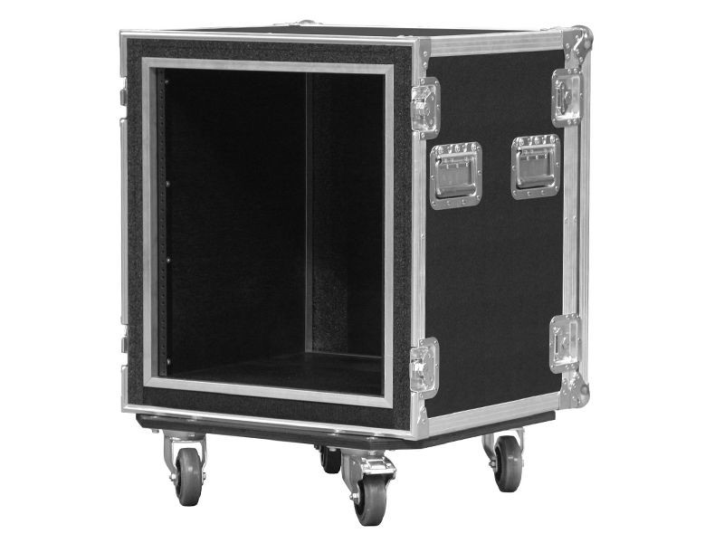 14U ATA Rack Amp Road Shock Mount Case 18″ Deep with Wheels TourGo
