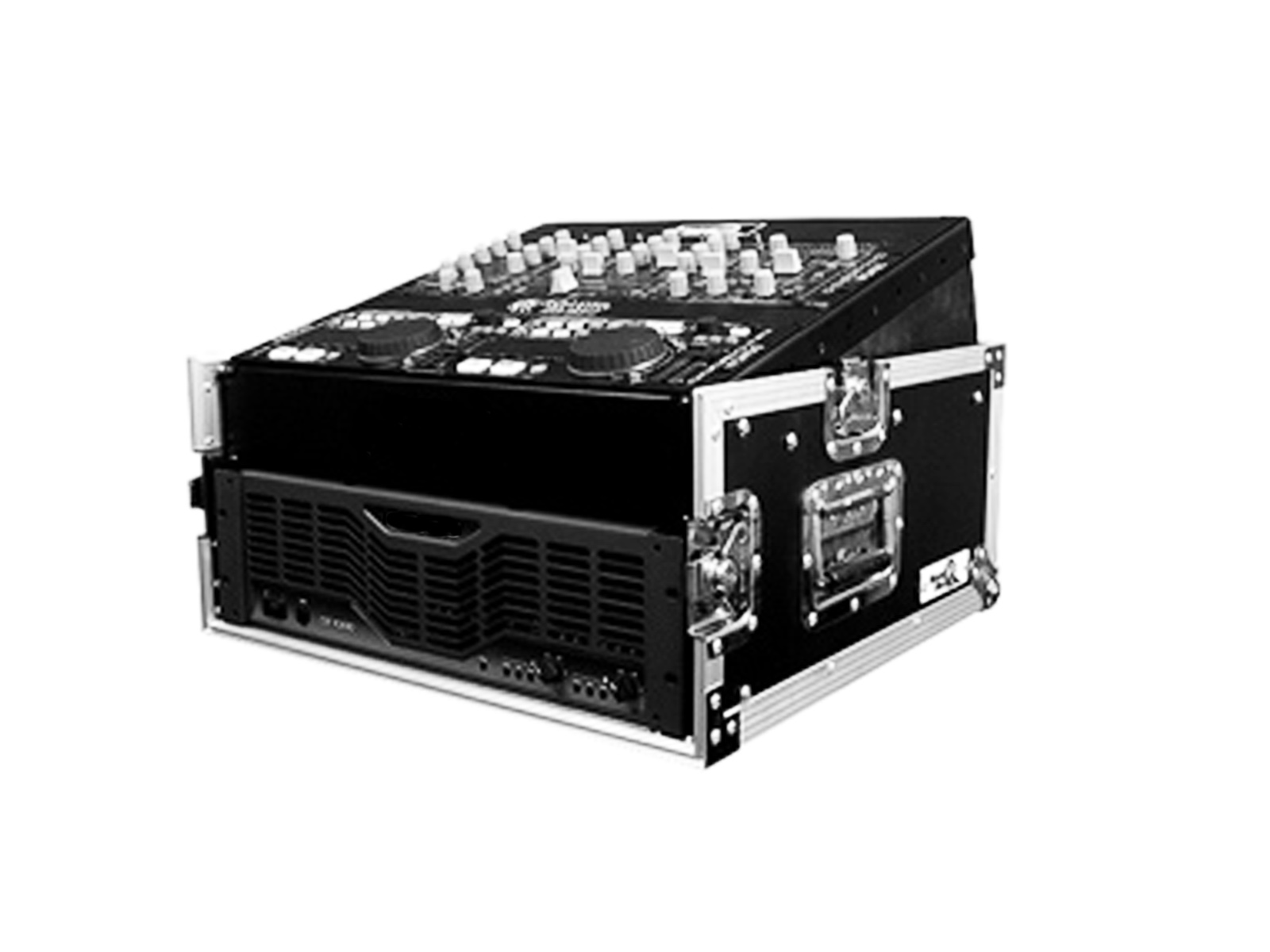 10U SLANT MIXER RACK / 3 U VERTICAL RACK SYSTEM TourGo Event Solution