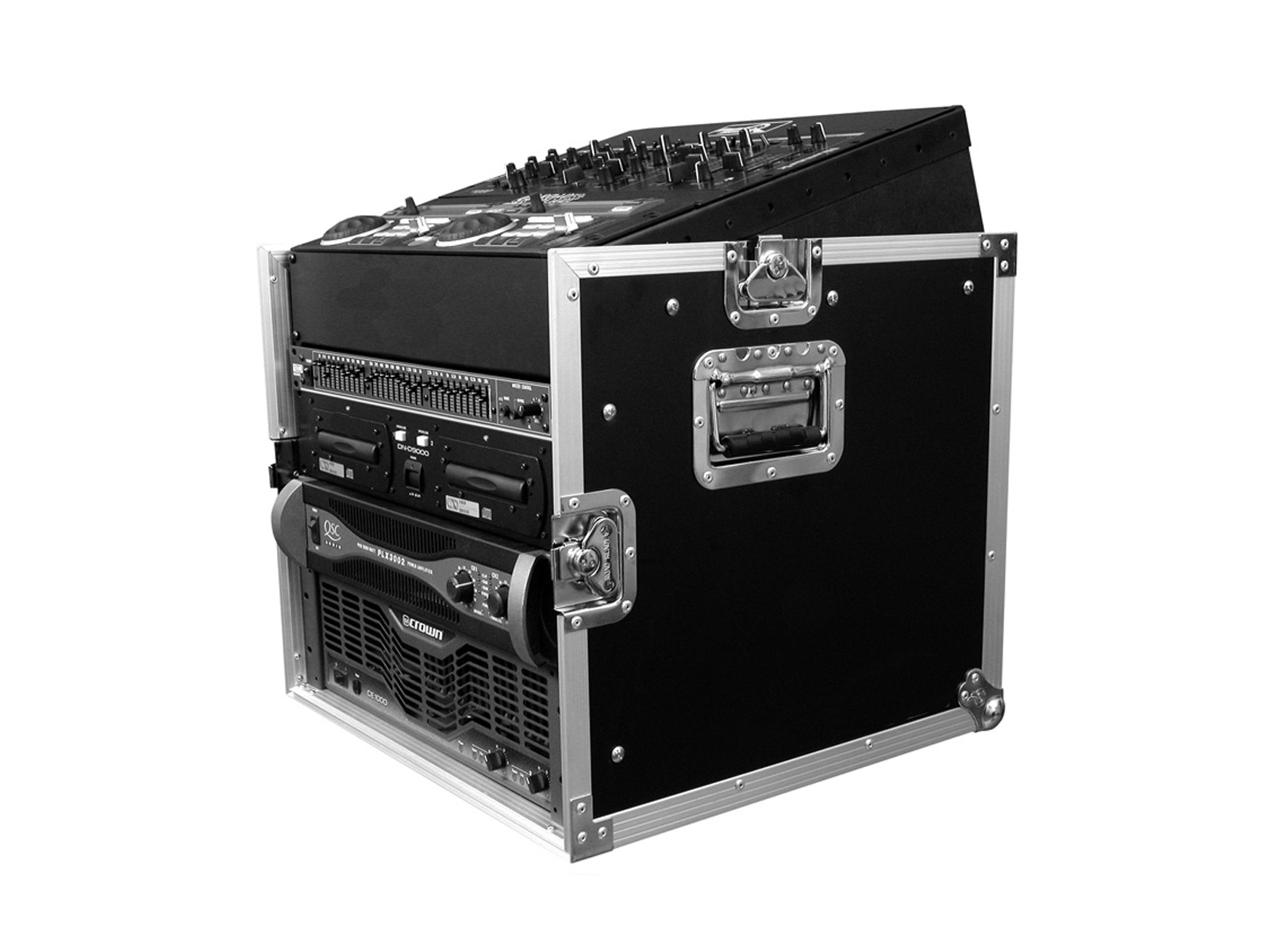 10U SLANT MIXER RACK / 8 U VERTICAL RACK SYSTEM TourGo Event Solution