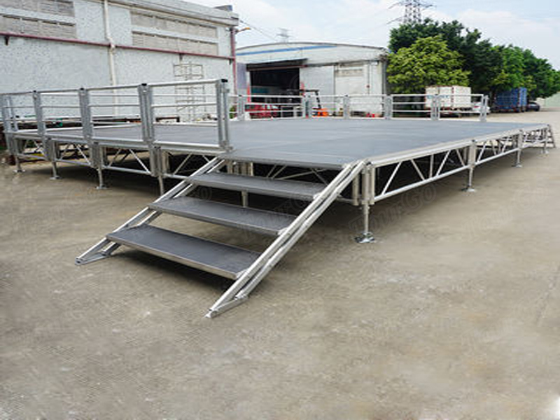 Adjustable Movable Portable Aluminum Stage Platform with Step Stair for