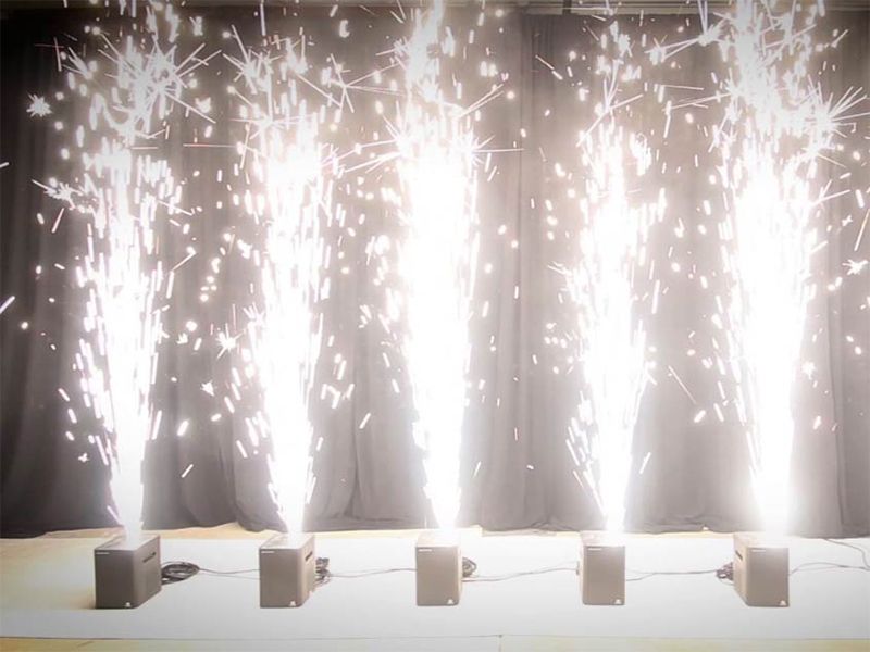 Sparkular FX Simulator Machine Cold Sparklers Indoor Fountain Pyro Fireworks One Set with 6