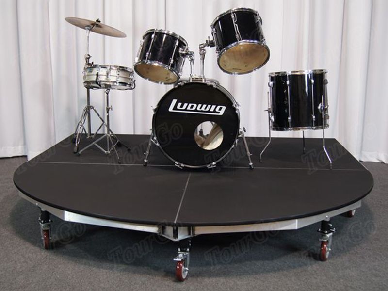 Mobile Rolling Drum Riser with Wheels for Quick Stage TourGo TourGo