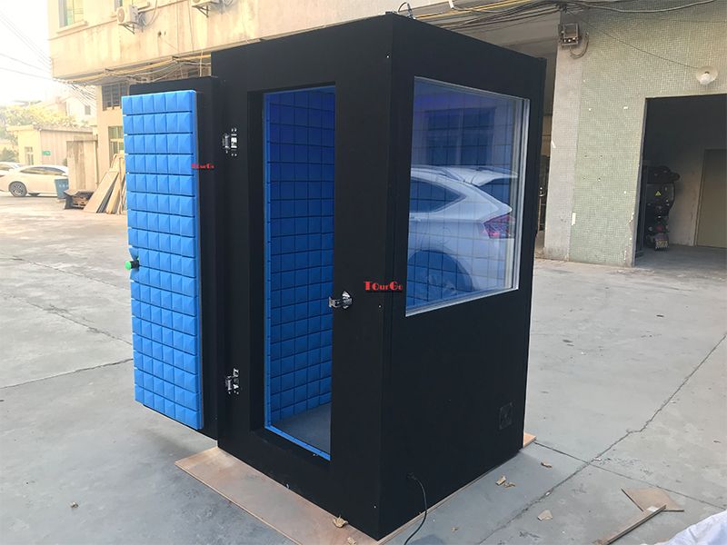 Inside Foam Acoustic Home Studio Vocal Silence Drum Booth TourGo