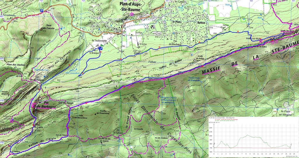 PLAND’AUPSSTEBAUME LA STE. BAUME (Rando sportive) Tou'z
