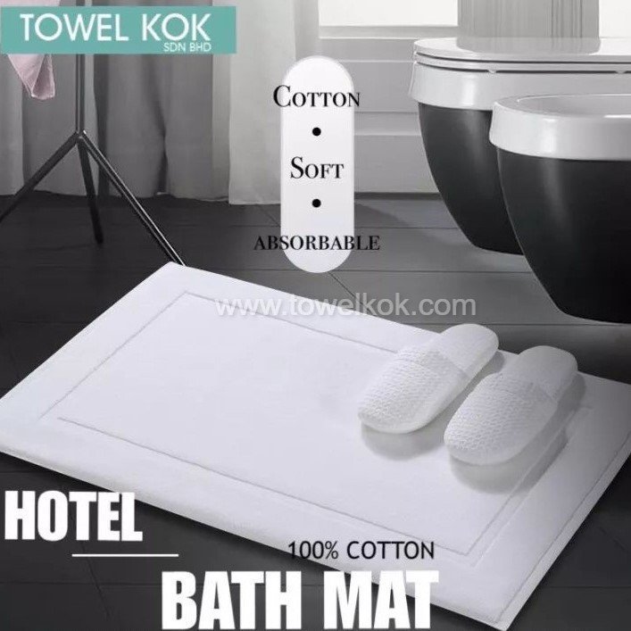 Good Quality Hotel White Bath Mat 100 Cotton Towel Kok