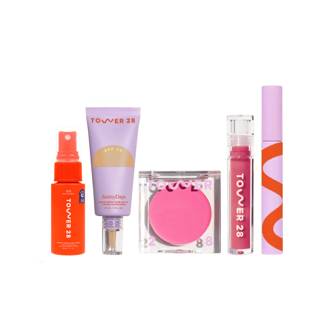Tower 28 Essentials Set 5Step Makeup Routine Tower 28 Beauty
