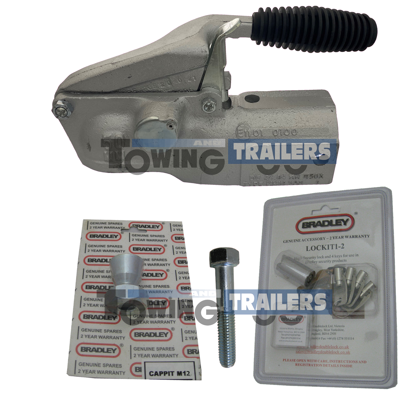 Bradley D5050 50mm MK3 Braked Trailer CouplingHead