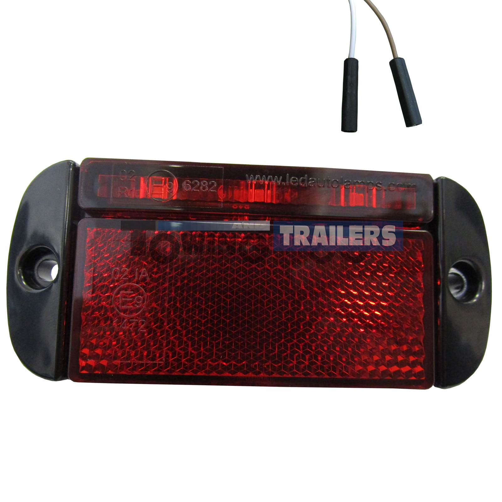 LED Autolamps Red Rear Low Profile Harness Trailer Marker Light