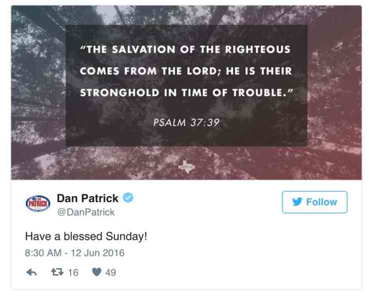 Dan Patrick tweet