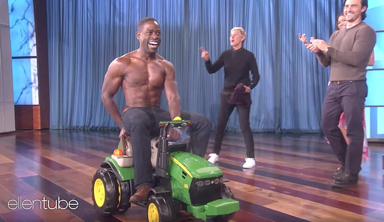 Sterling K. Brown Strips Down And Drives A Tractor For Ellen: WATCH - Towleroad Gay News