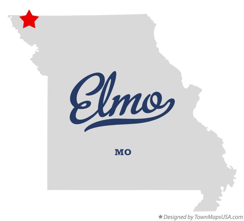 Map of Elmo, MO, Missouri