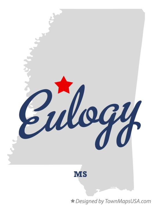 Map of Eulogy, MS, Mississippi