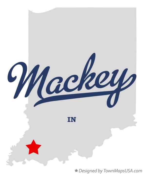 Map of Mackey, IN, Indiana