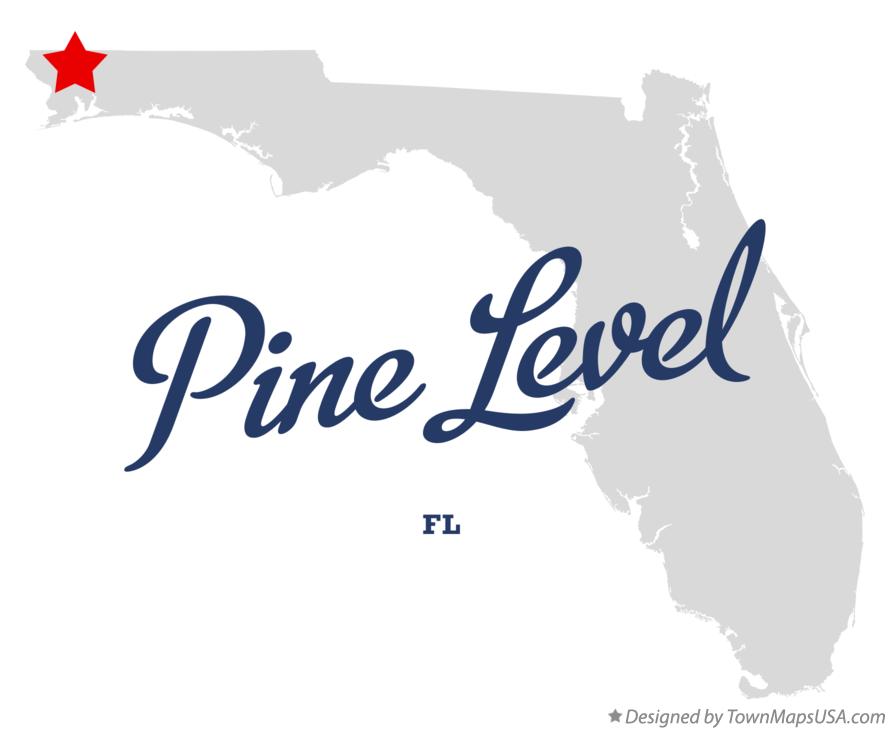 Map of Pine Level, Santa Rosa County, FL, Florida