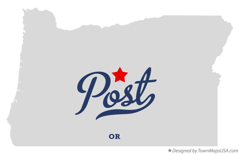 Map of Post, OR, Oregon