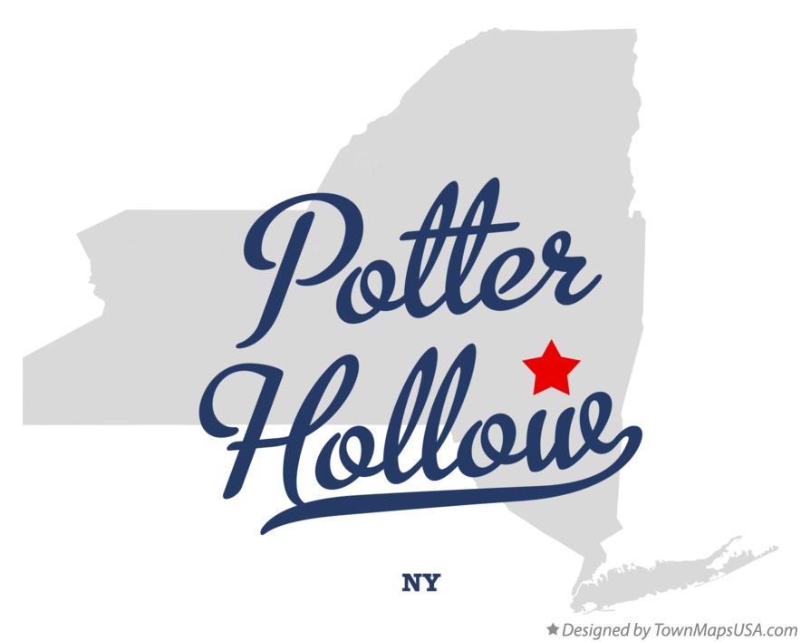 Map of Potter Hollow, NY, New York