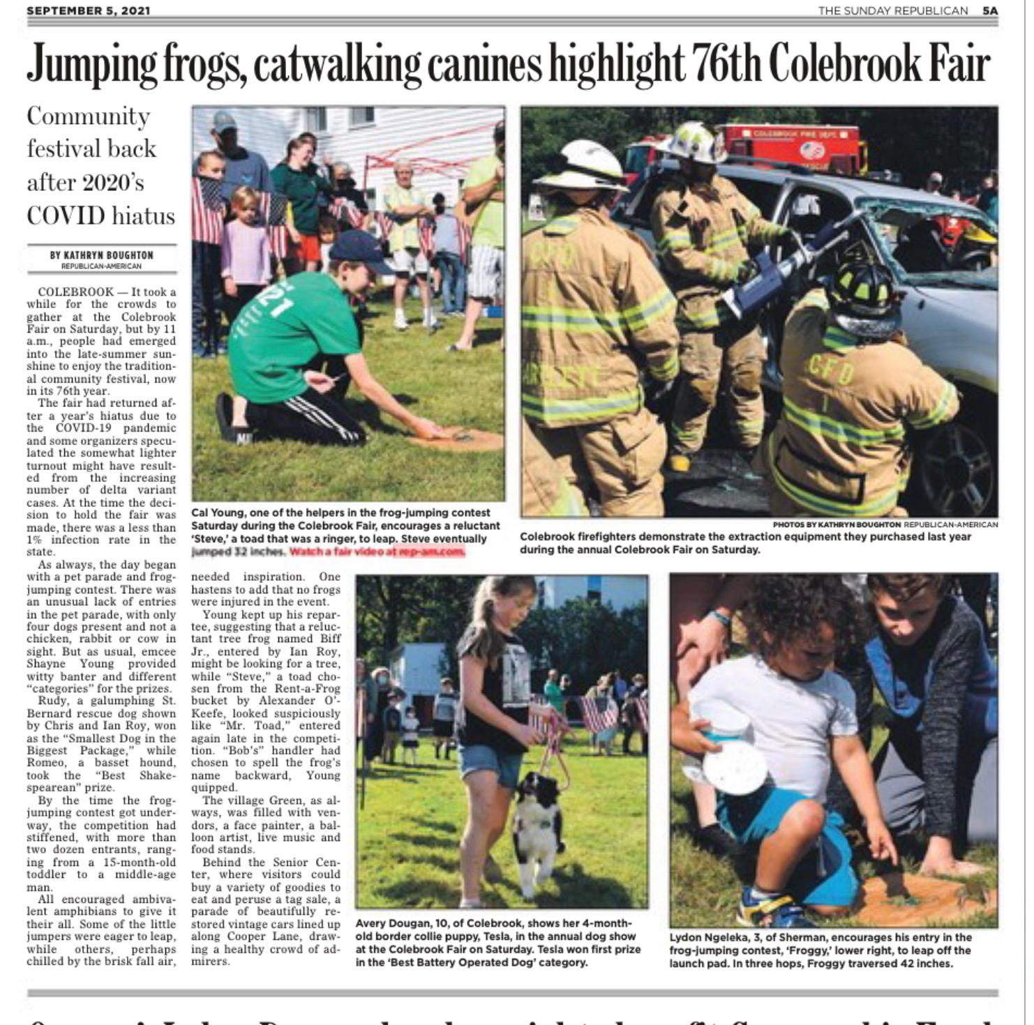 Events Town of Colebrook, Connecticut