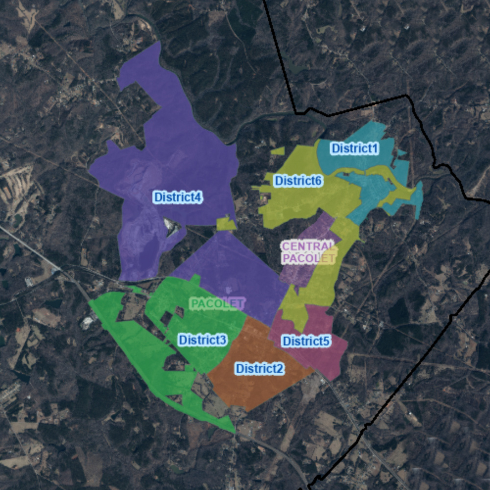 Town Council District Map Town of Pacolet