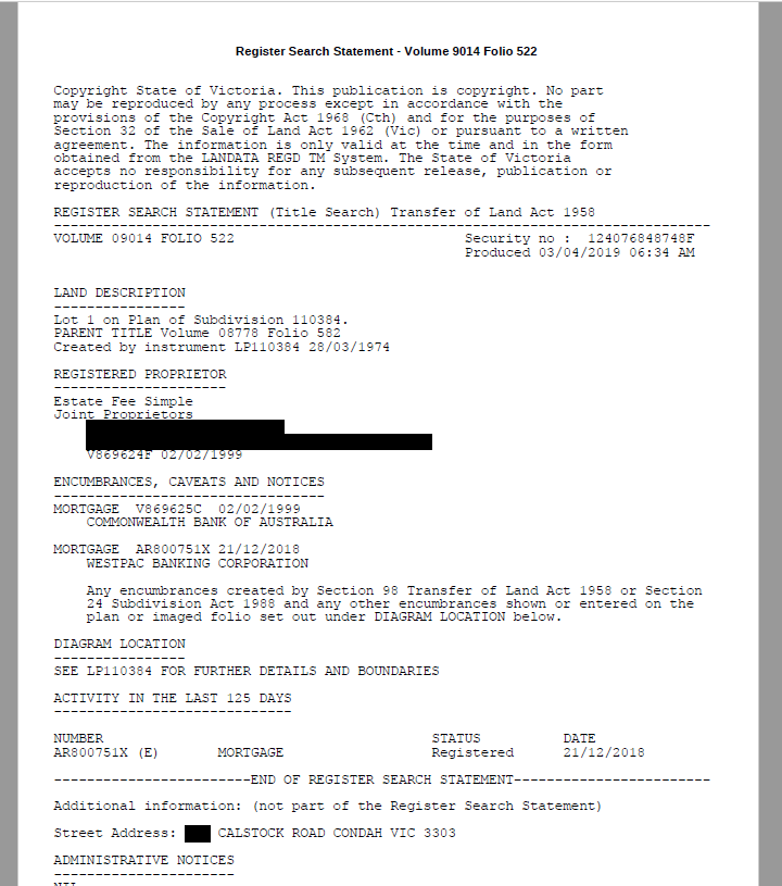 Property & Land Titles