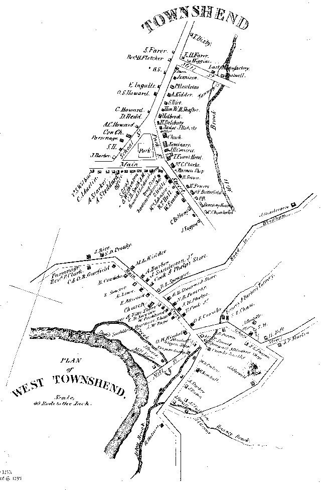 » Village and West Townshend Map