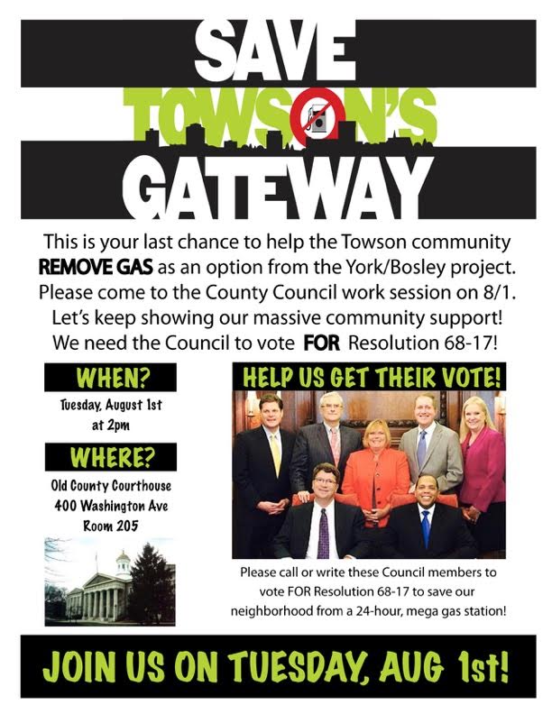 Save Towson's Gateway! Towson Communities Alliance