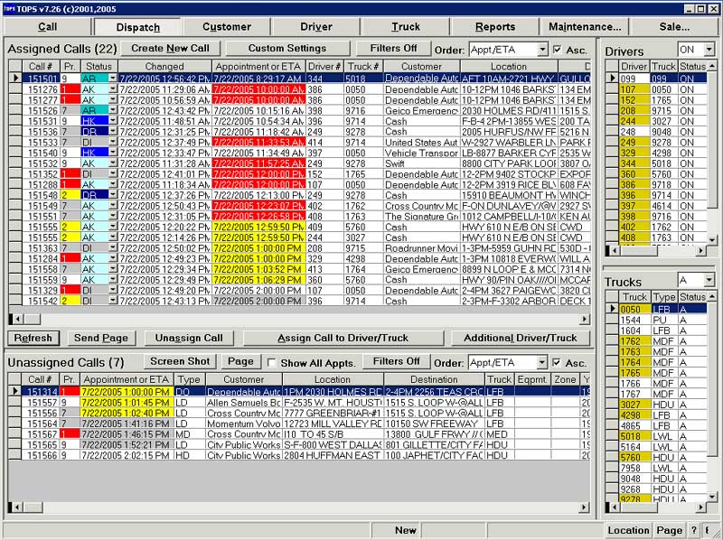 Tryneat Trucking Company Dispatcher Software