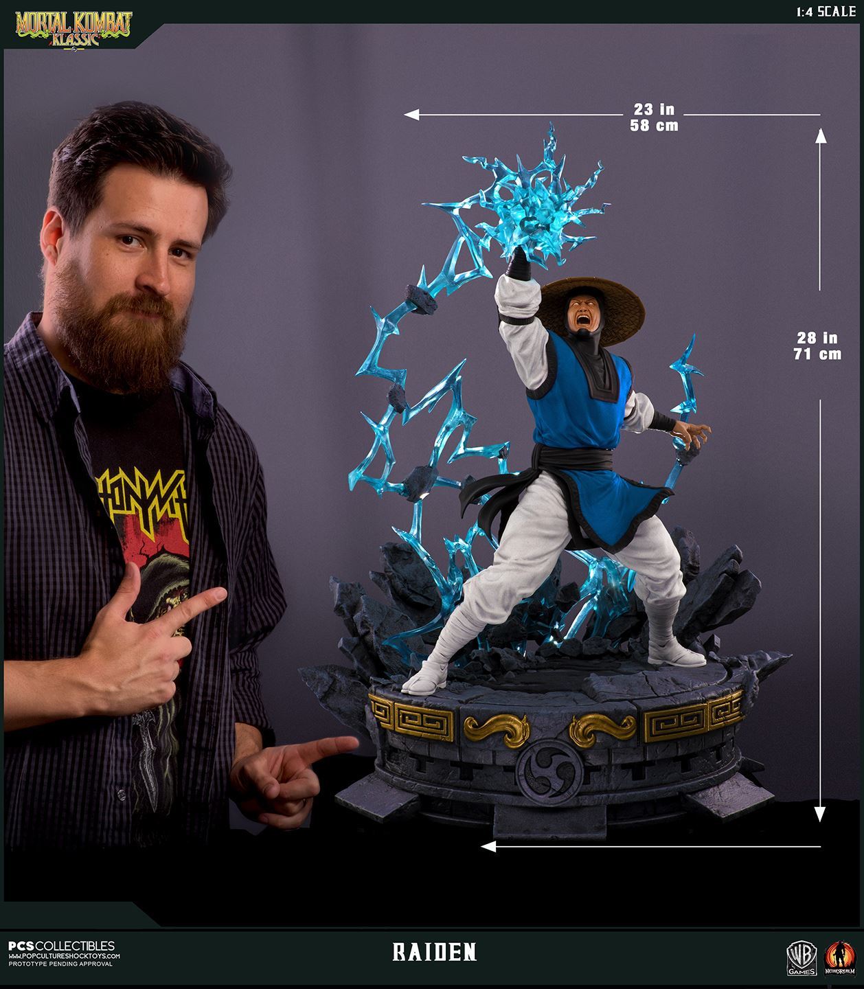 Pop Culture Shock Mortal Kombat Raiden Statue Photos and Details The