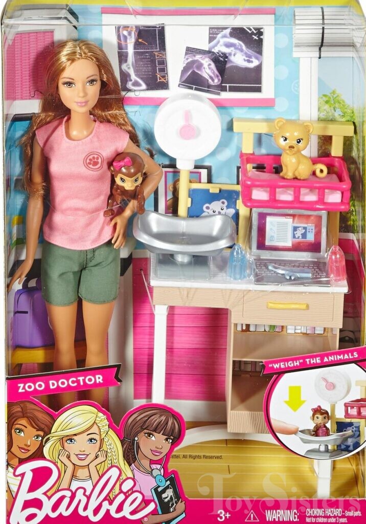 2016 Barbie Career You Can Be Anything Zoo Doctor Toy Sisters
