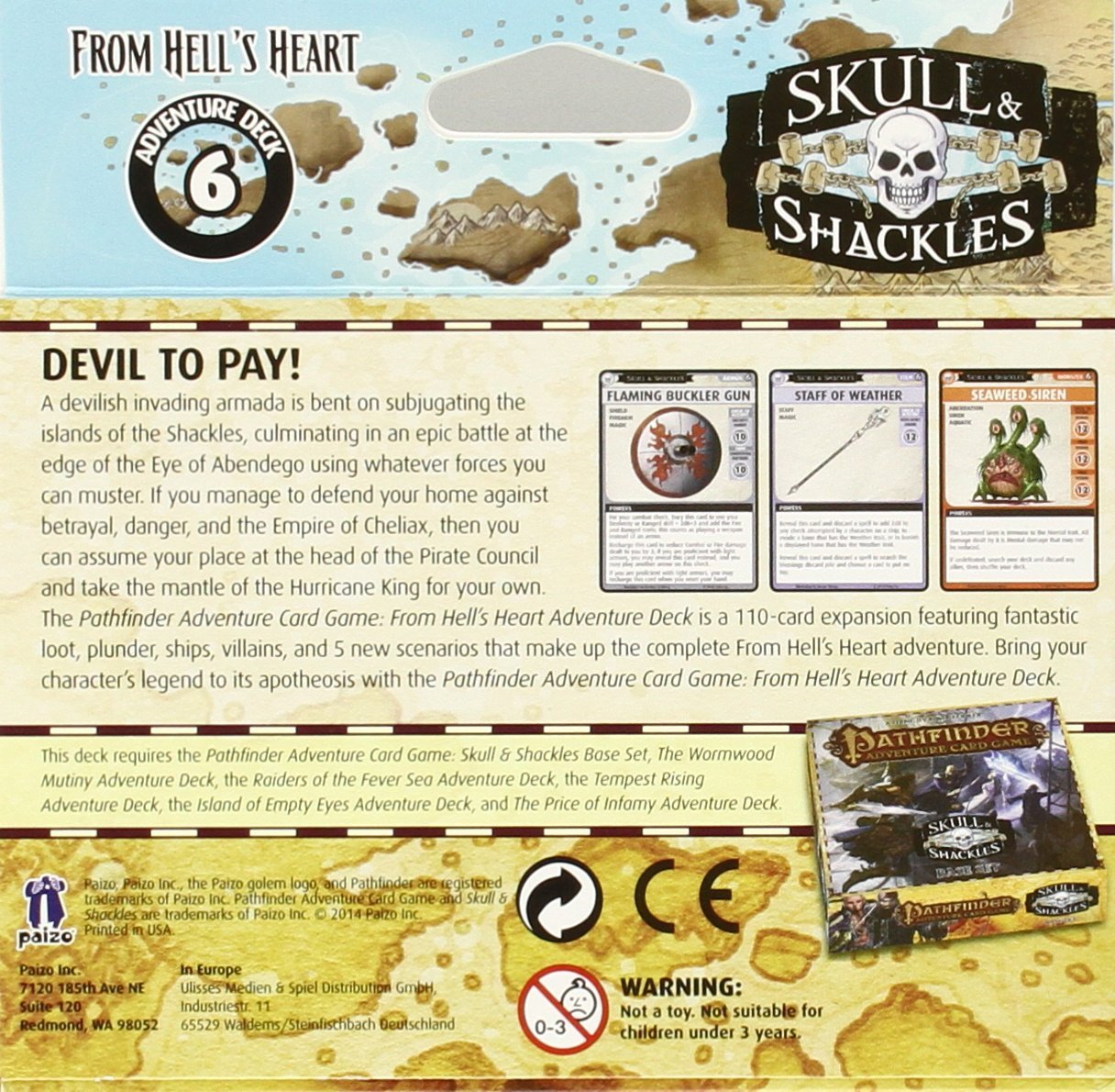 Pathfinder Adventure Card Game Skull & Shackles Adventure 6 From