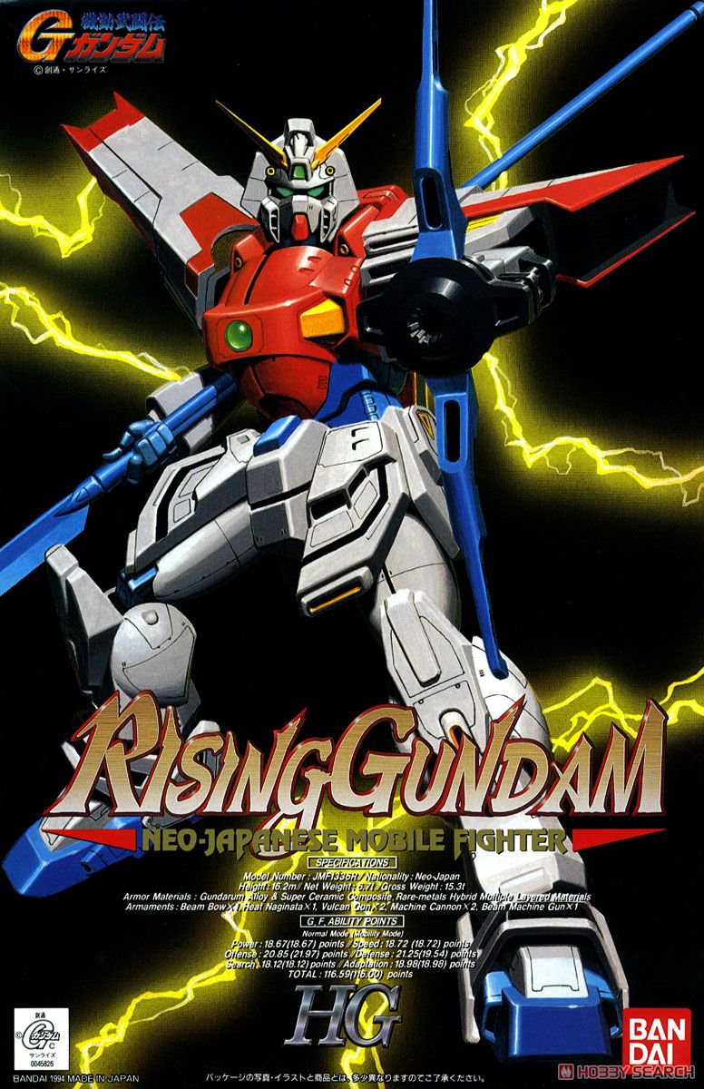 Gundam High Grade G Gundam 1/100 Scale Model Kit Rising Gundam www