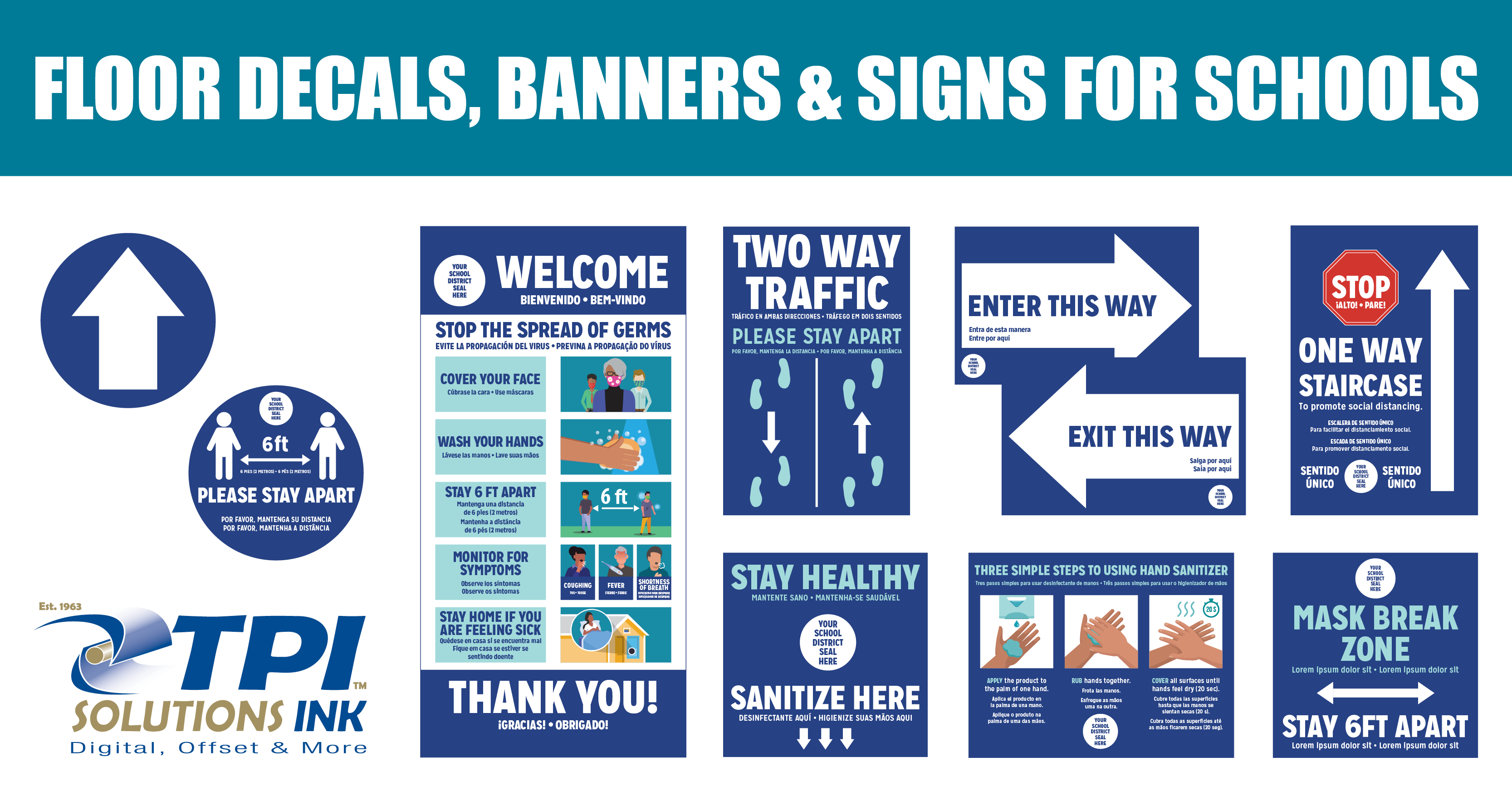 Health and Safety Signage for Schools