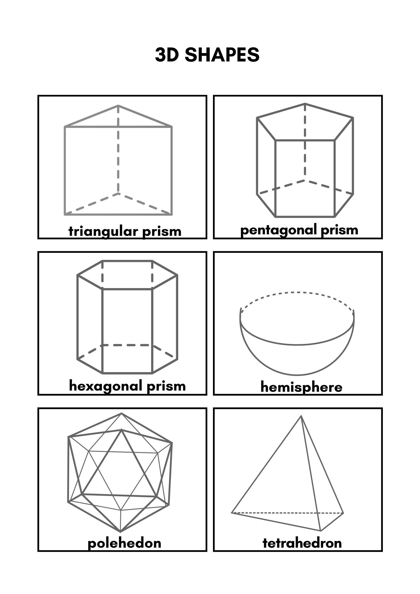 Names Of 3d Shapes