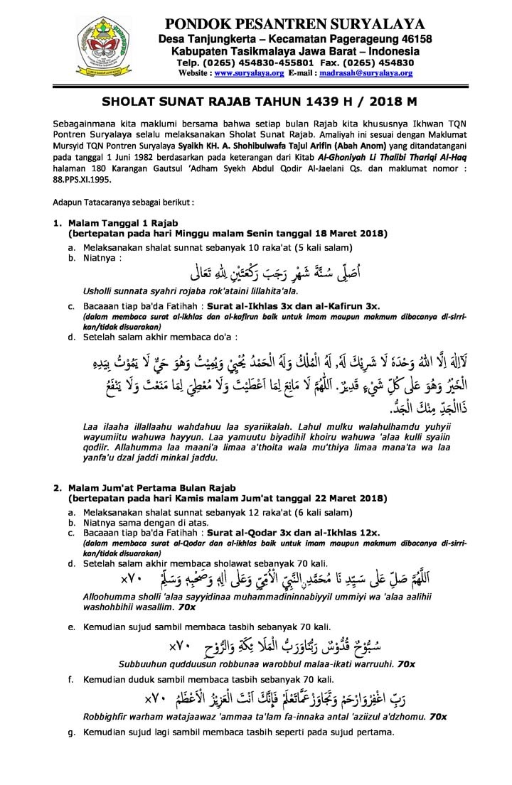 Doa 27 Rajab - Kata Kata Cinta