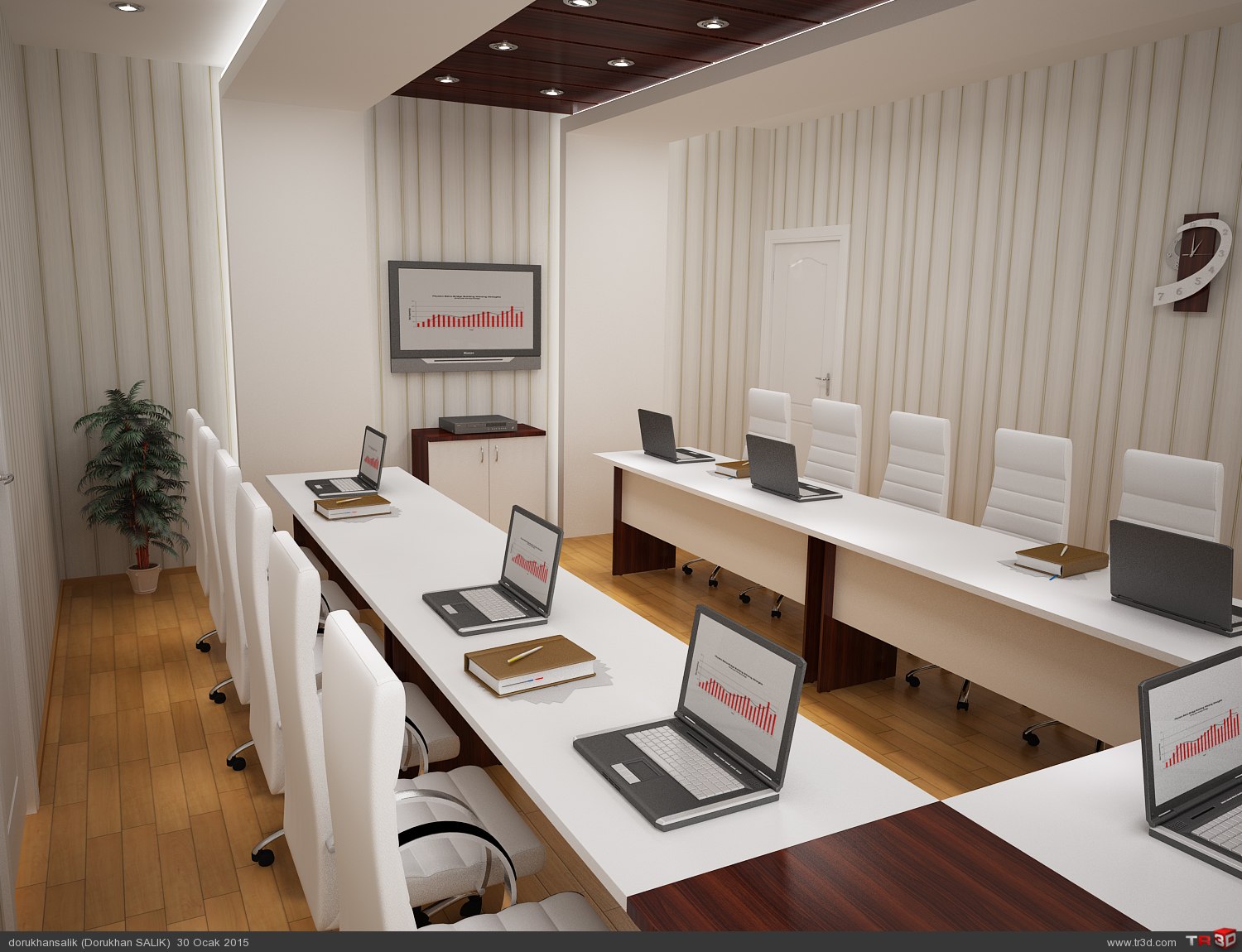 Toplantı Odası 3D Çizimler