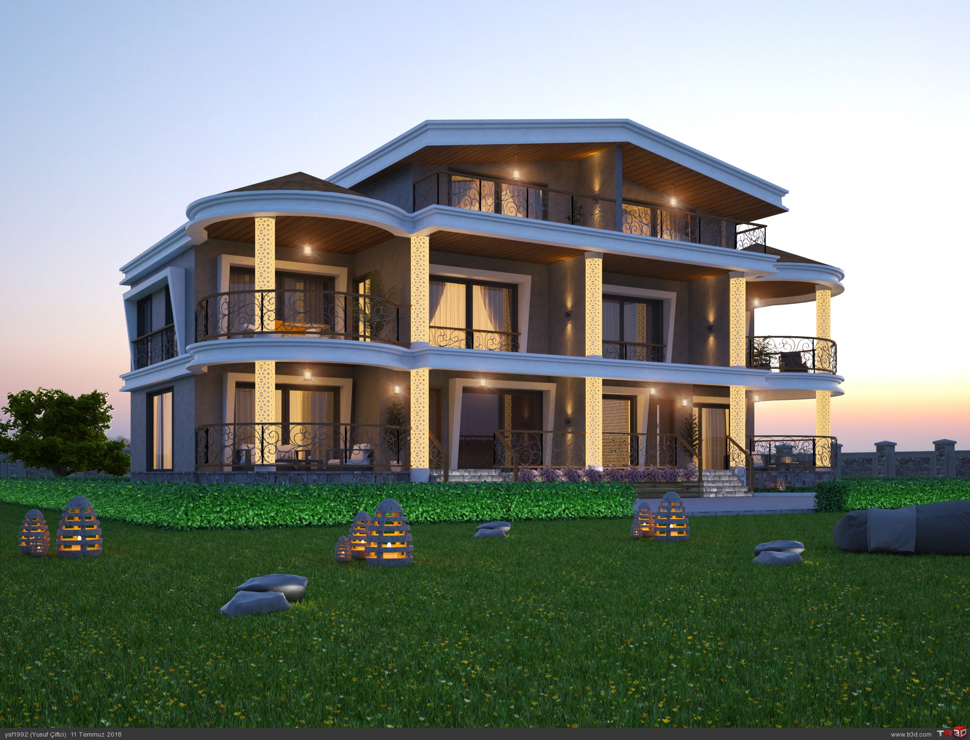 Ankara Gölbaşı Villa Mimari Projeler