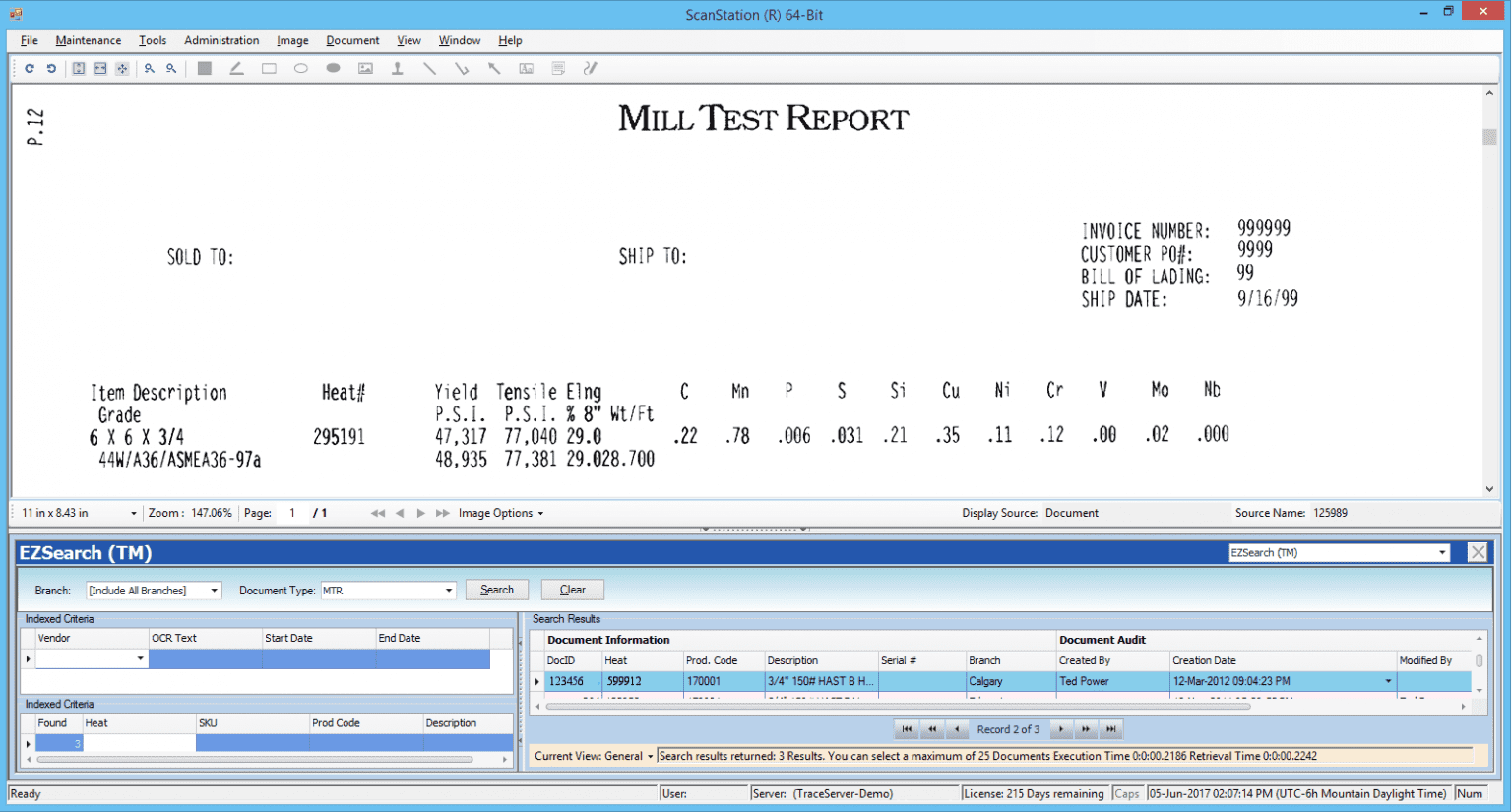 ScanStation™ MetalTrace MTR software