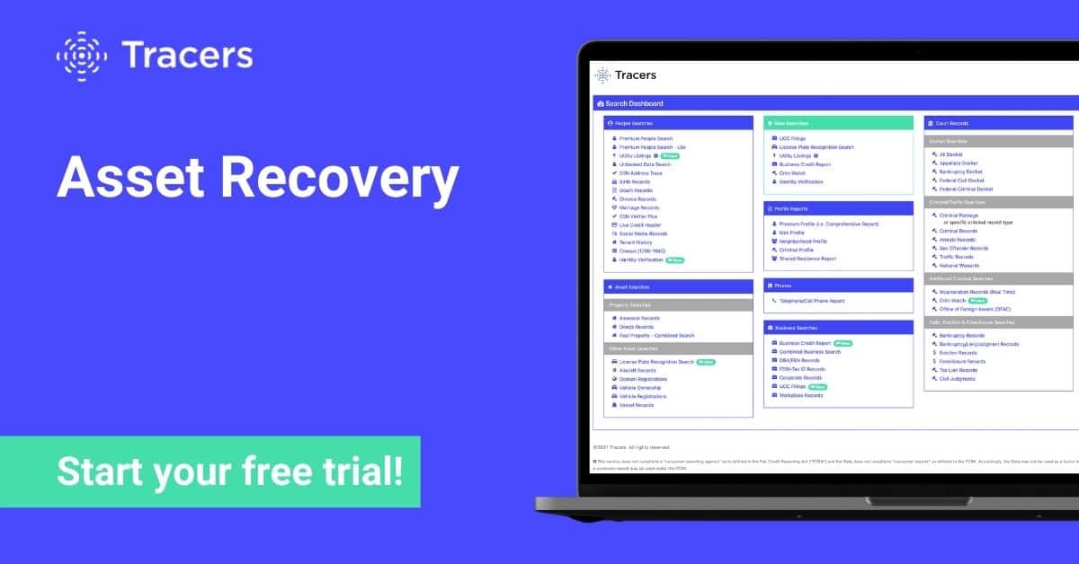 Best Asset Recovery Software & Solutions for Investigators Tracers