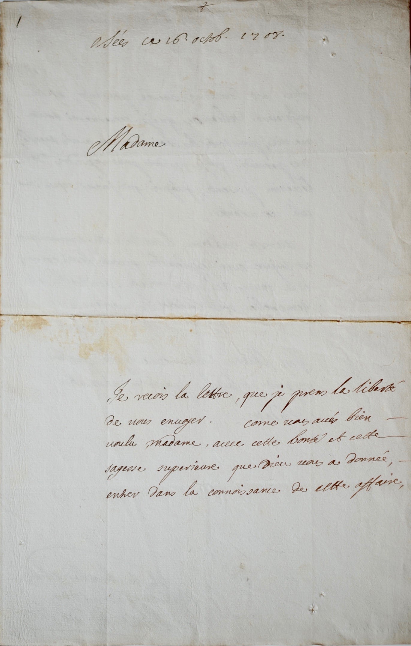 Louis d’Aquin alerte Mme de Maintenon de l’état déplorable de l’évêché