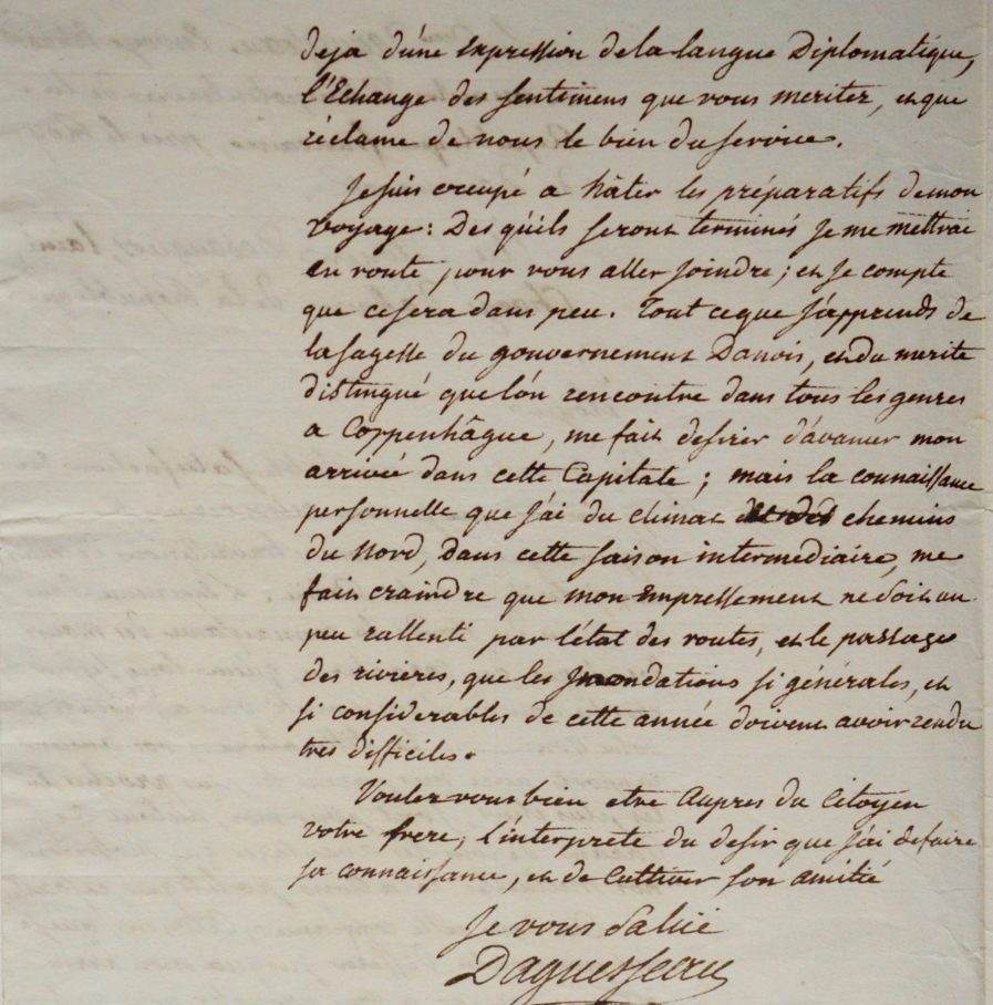 D’Aguesseau se réjouit de ses nouvelles fonctions au Danemark Traces