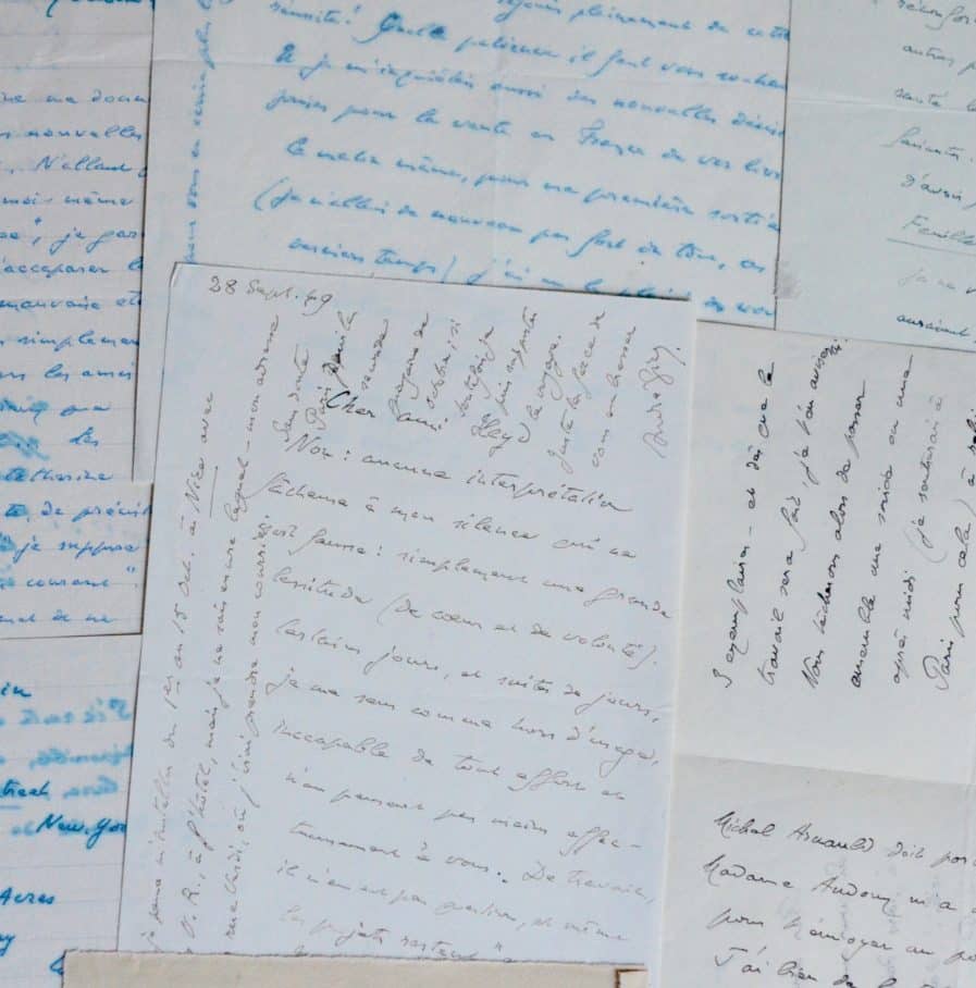 Belle correspondance de 5 lettres de Gide, à son éditeur Heyd (Ides et