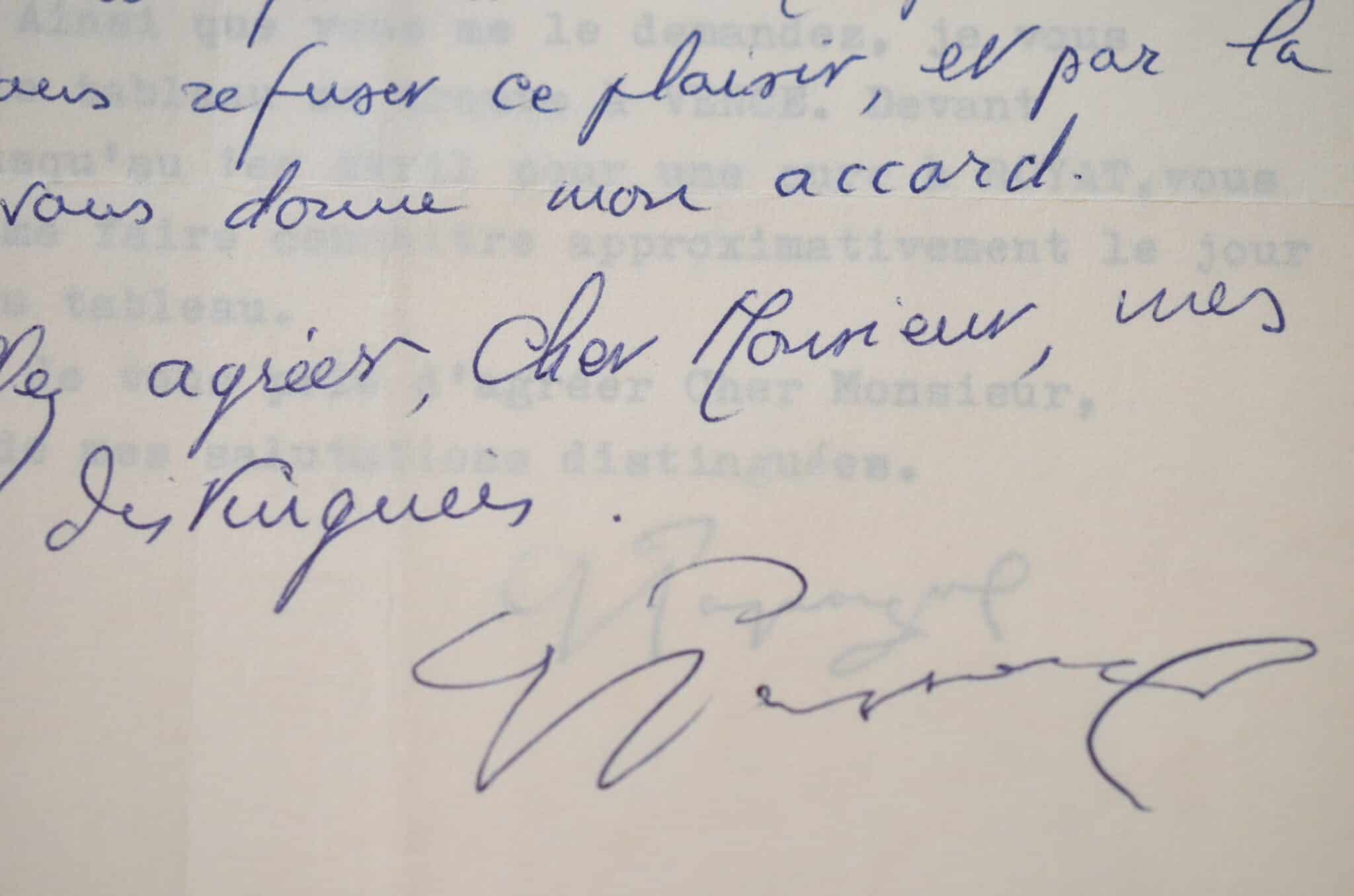 3 lettres du peintre surréaliste bulgare, Papazoff. Traces