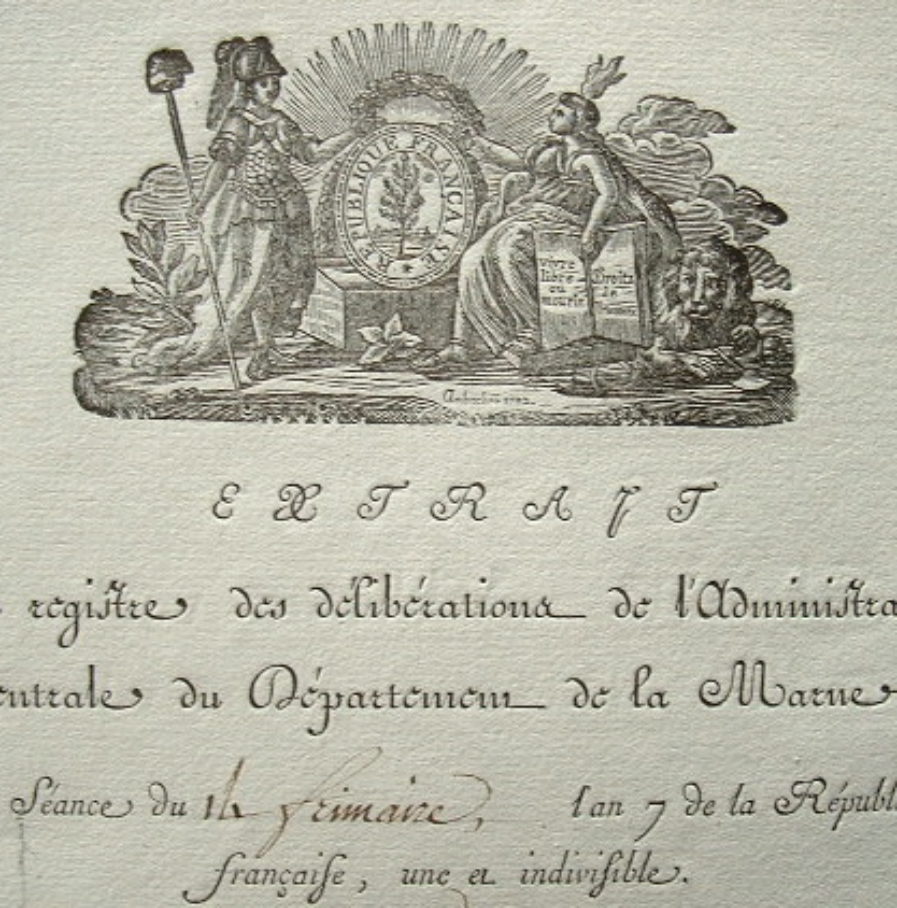 Administration du département de la Marne sous la Révolution. Traces
