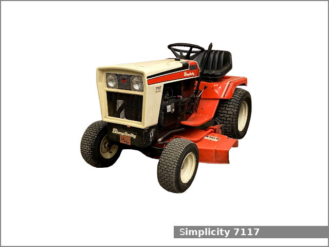 Simplicity 7117 garden tractor: review and specs - Tractor Specs