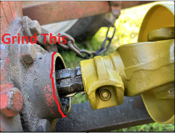 PTO on 8N won’t attach to mower shaft. My 8N PTO has a kind of slight
