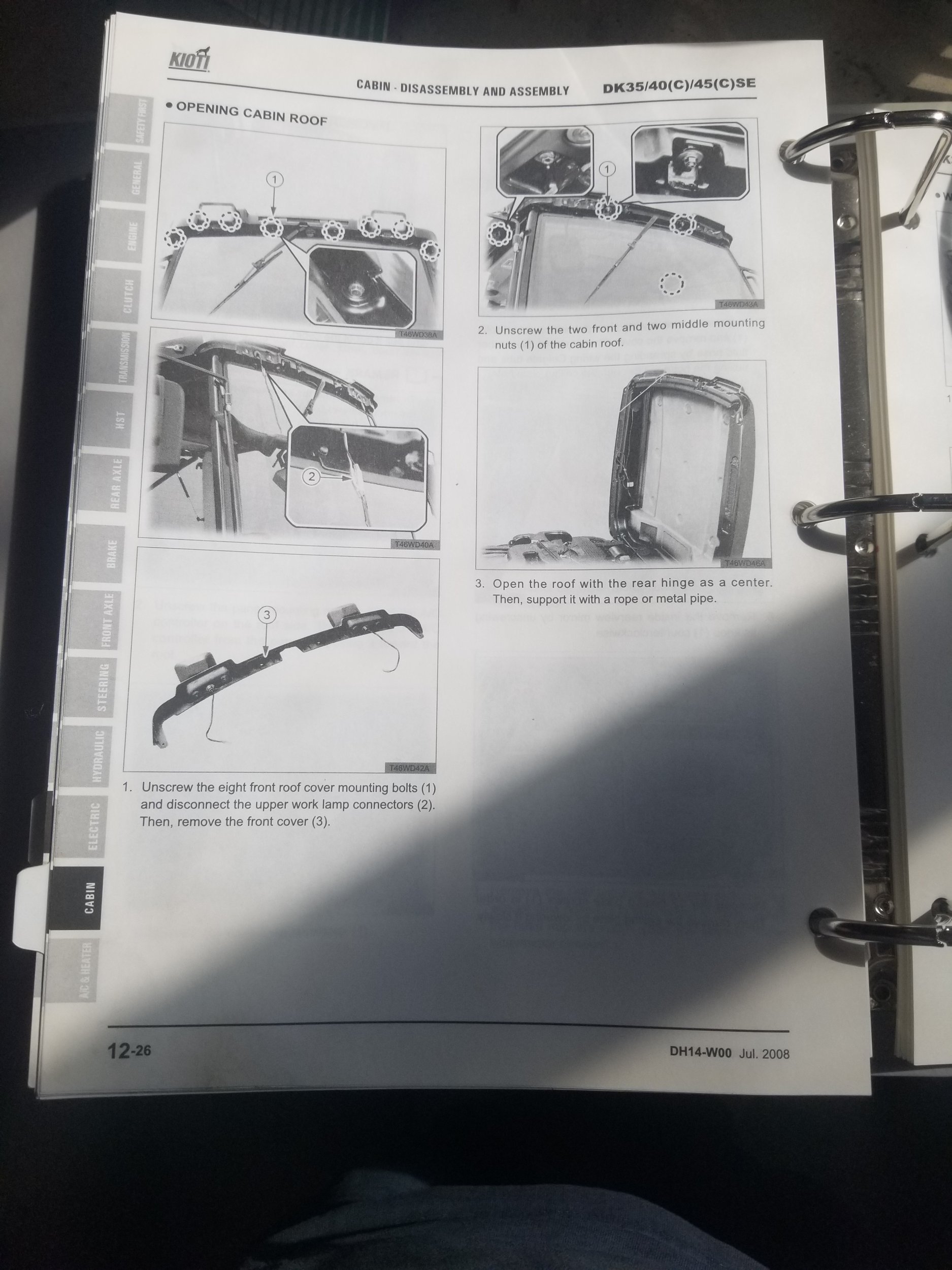 DK45SC Cab Liner Mice!