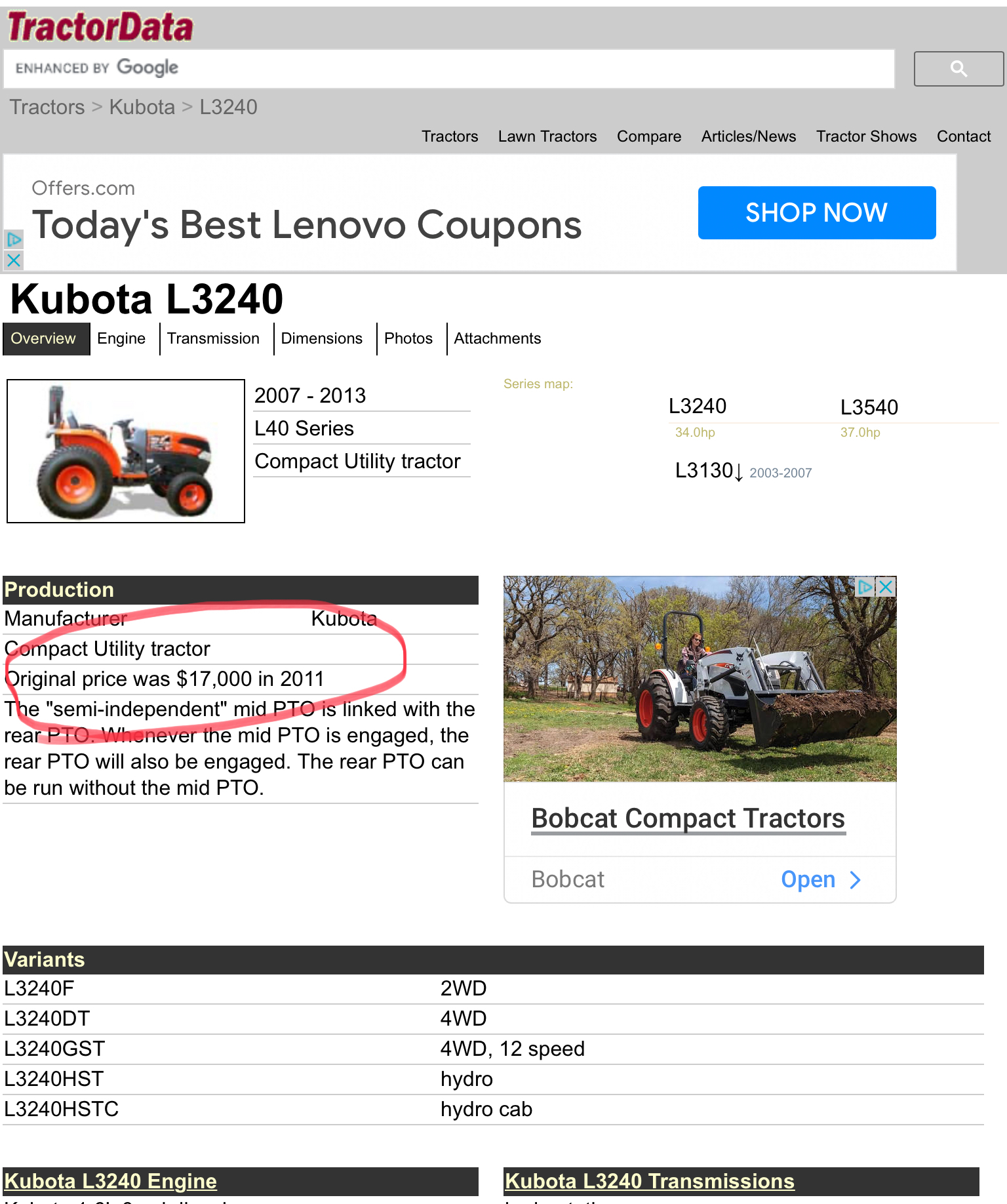 Expected Depreciation in Used Tractors?