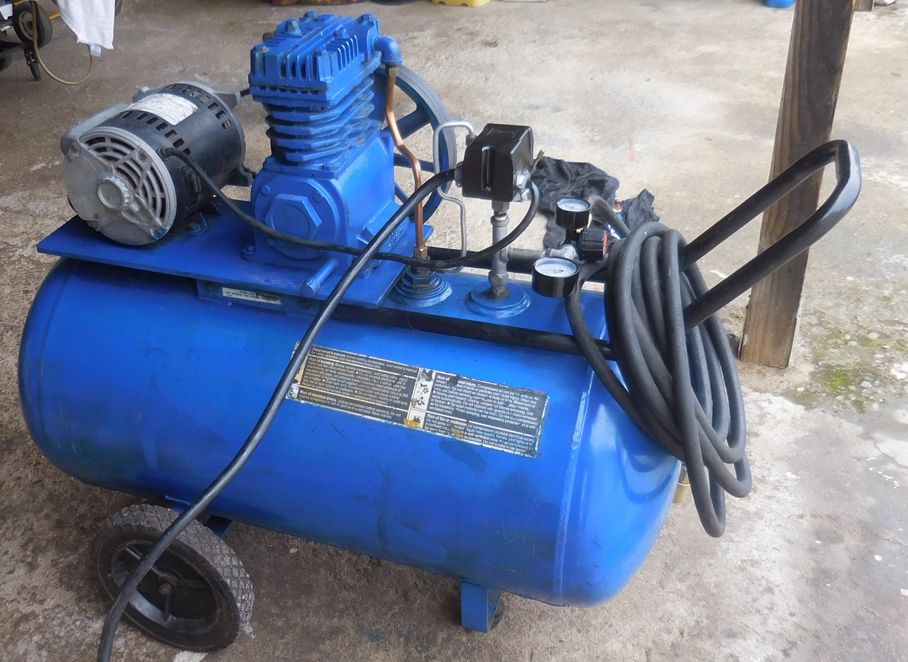 Jenny (Emglo) k model air compressor pump on old Craftsman 30gallon