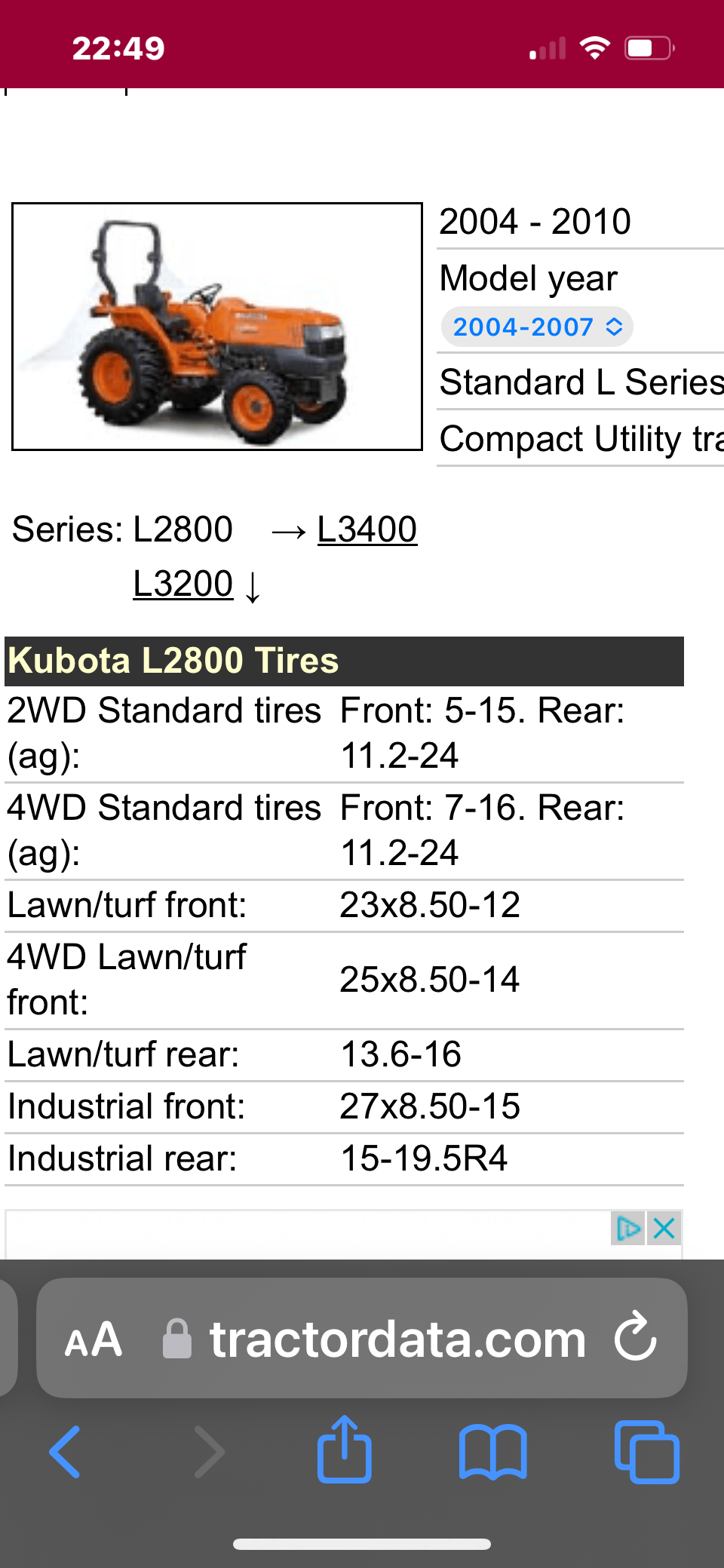Kubota L2800