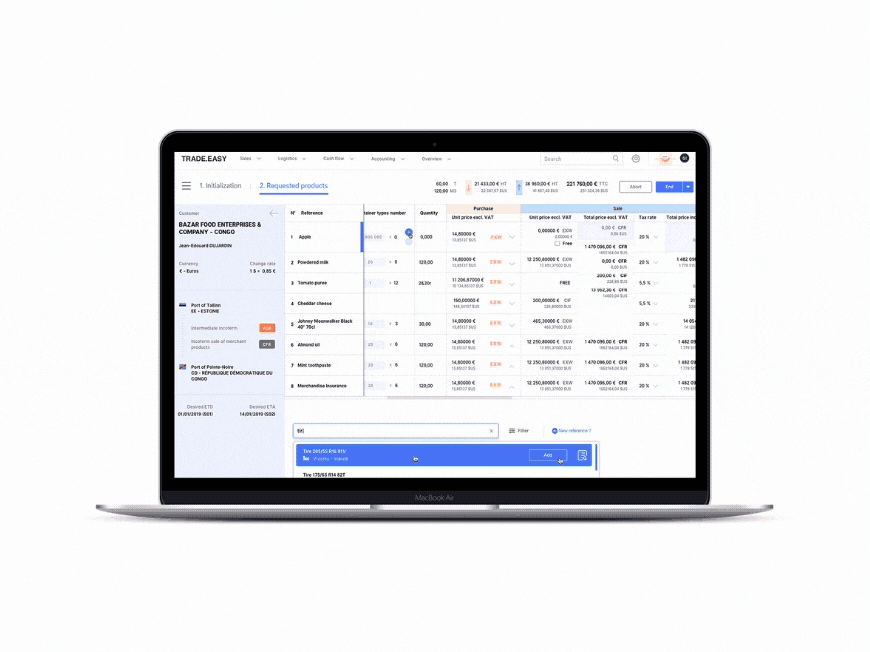 International business management software TRADE.EASY