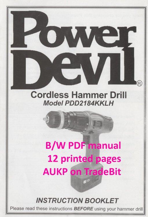 Power Devil cordless hammer drill PDD2184KKLH PowerDevil Tradebit